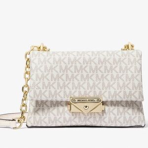 Michael Kors Cream Monogram Crossbody Bag